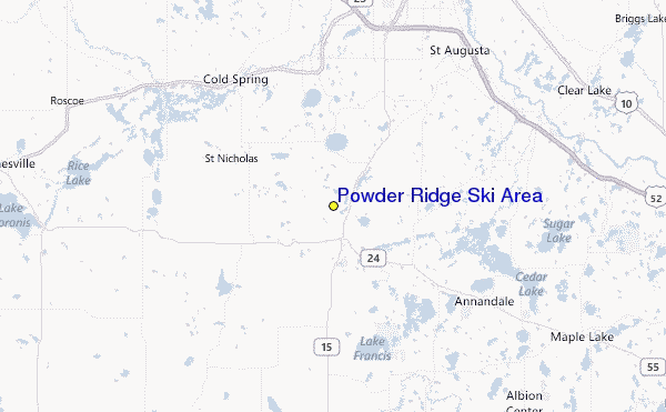 Powder Ridge Ski Area Location Map