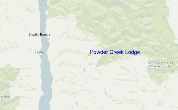 Powder Creek Lodge Location Map