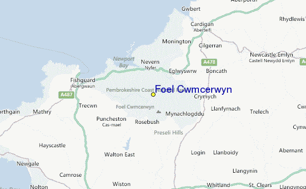 Foel Cwmcerwyn Location Map