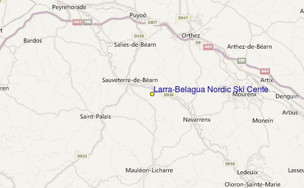 Larra-Belagua Nordic Ski Cente Location Map