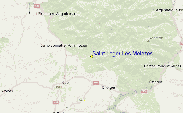 Saint Léger Les Mélèzes Location Map