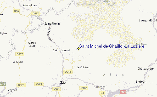 Saint Michel de Chaillol - La Lozière Location Map