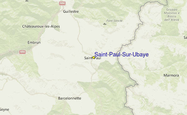 Saint-Paul-Sur-Ubaye Location Map