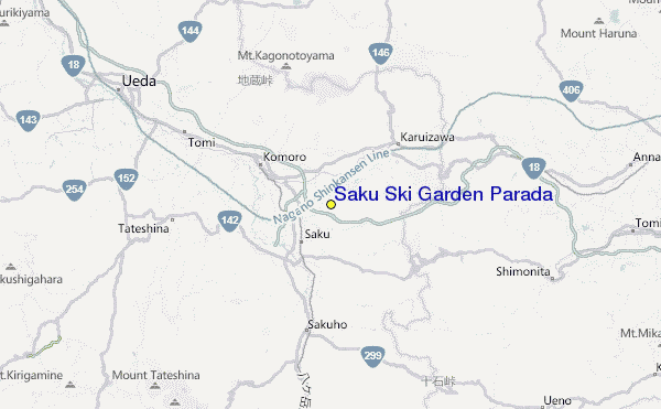 Saku Ski Garden Parada Location Map