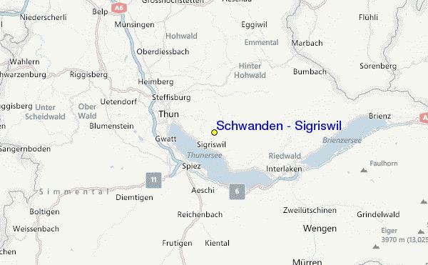Schwanden - Sigriswil Location Map