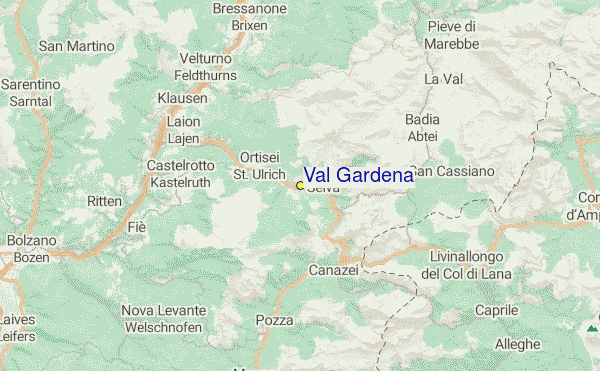 Selva Val Gardena Location Map