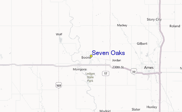 Seven Oaks Location Map