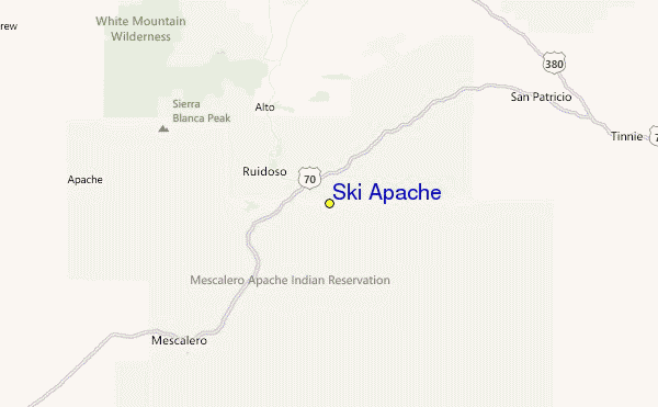 Ski Apache Location Map