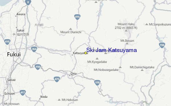 Ski Jam Katsuyama Location Map