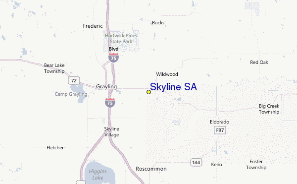 Skyline Ski Resort Location Map