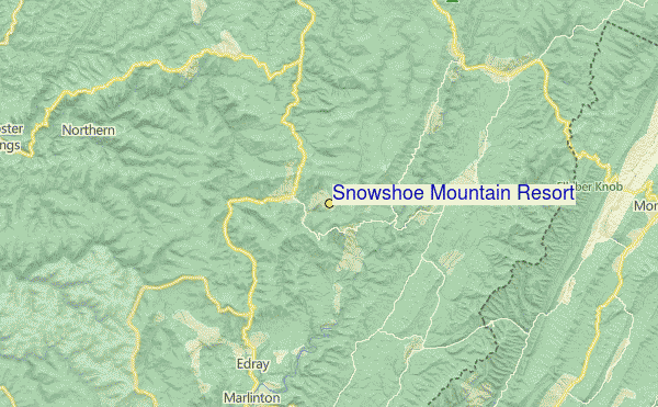 Snowshoe Mountain Resort Location Map