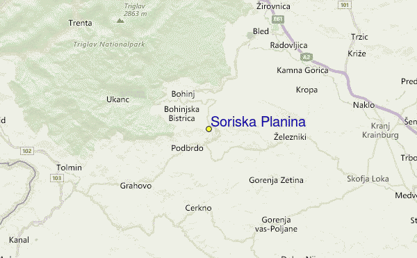 Soriska Planina Location Map