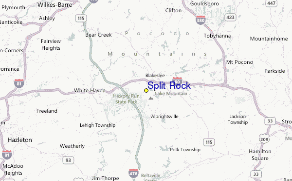 Split Rock Location Map