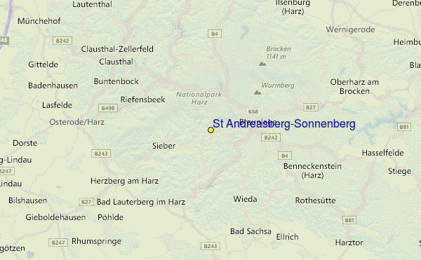 St. Andreasberg-Sonnenberg Location Map