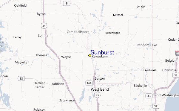 Sunburst Location Map