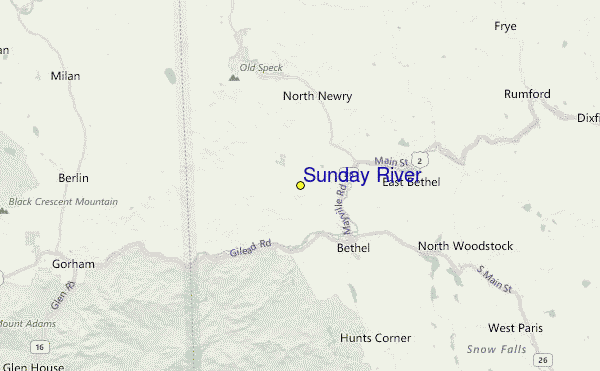Sunday River Location Map