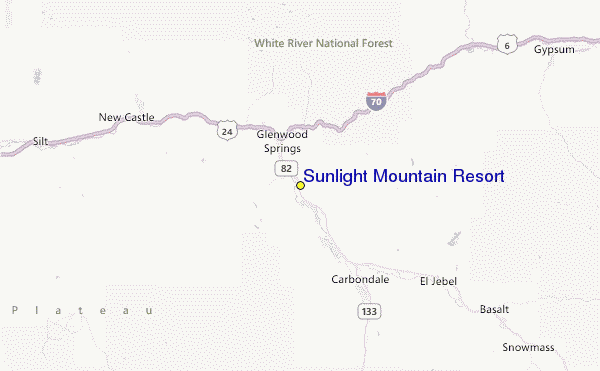 Sunlight Mountain Resort Location Map