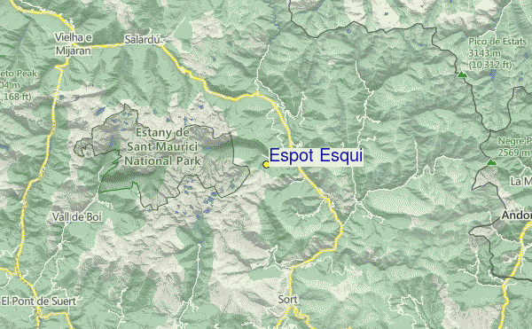 Espot Esquí Location Map