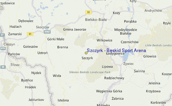 Szczyrk - Beskid Sport Arena Location Map