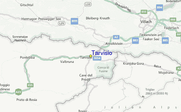 Tarvisio Location Map