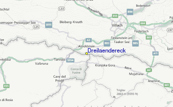 Dreilaendereck Location Map