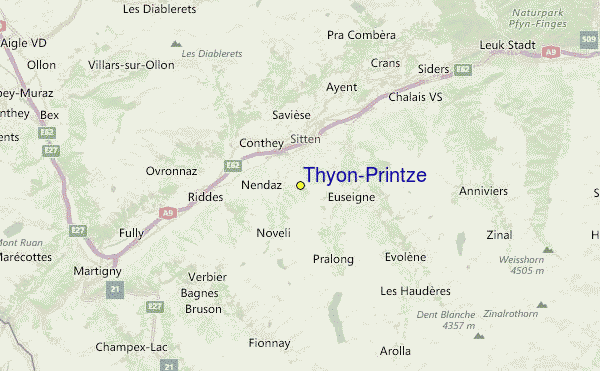 Thyon-Printze Location Map