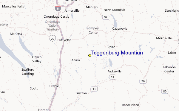 Toggenburg Mountain Location Map