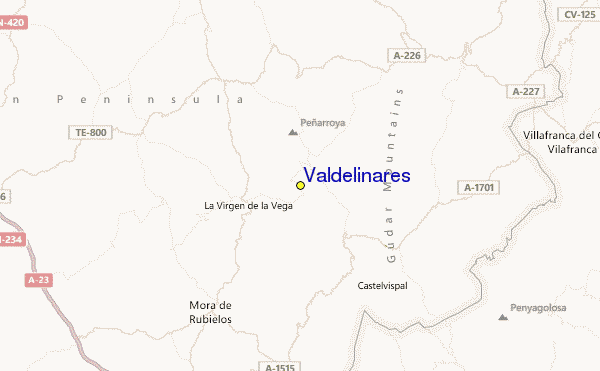 Valdelinares Location Map