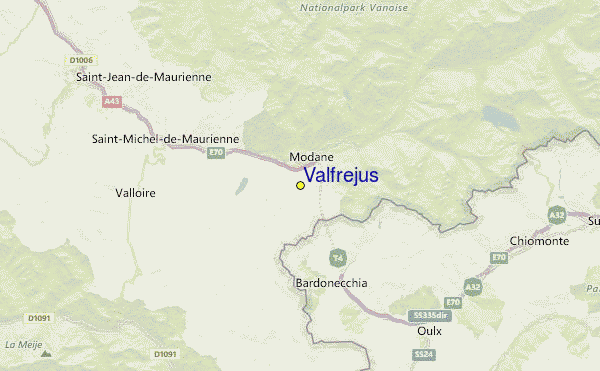 Valfrejus Location Map