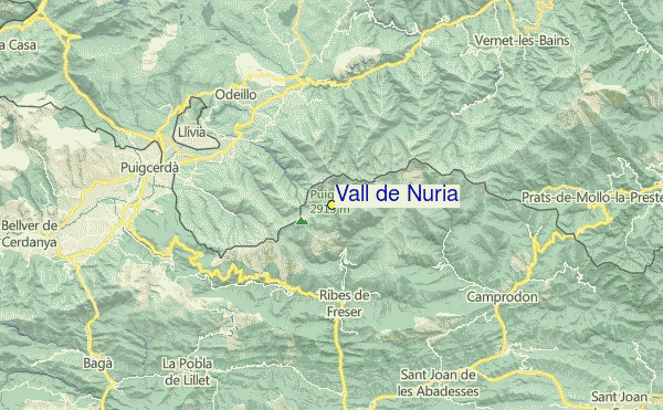 Vall de Núria Location Map
