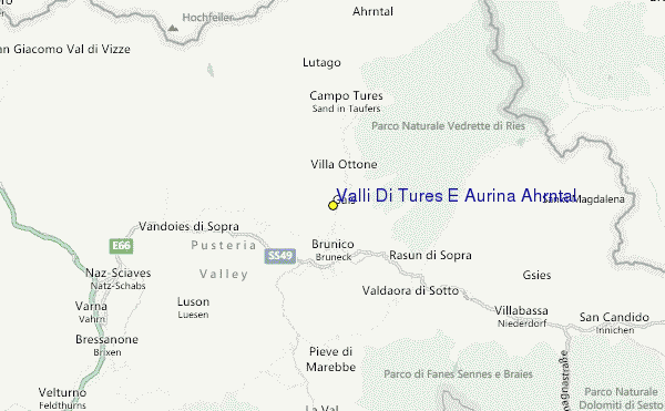 Valli Di Tures E Aurina Ahrntal Location Map