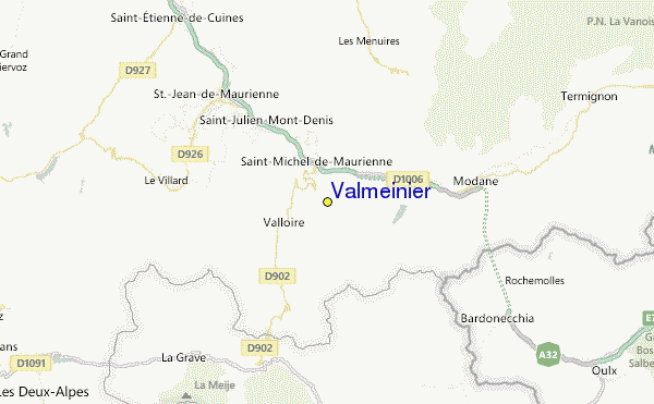 Valmeinier Location Map