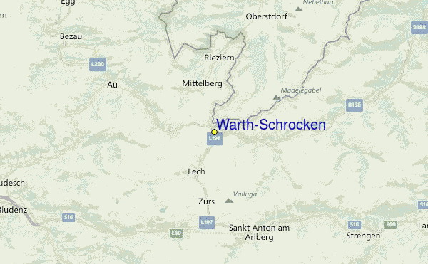 Warth-Schröcken Location Map