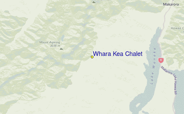 Whara Kea Chalet Location Map