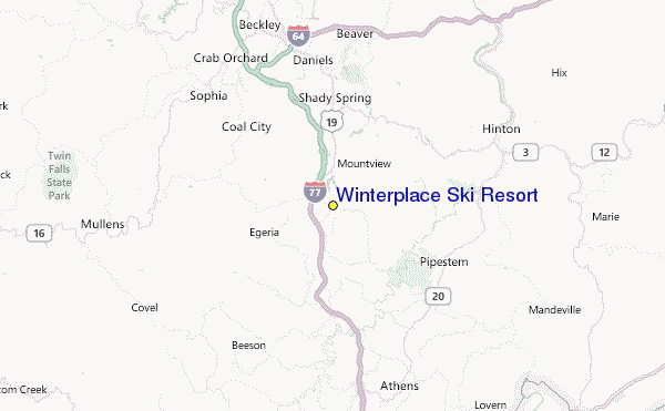 Winterplace Ski Resort Location Map