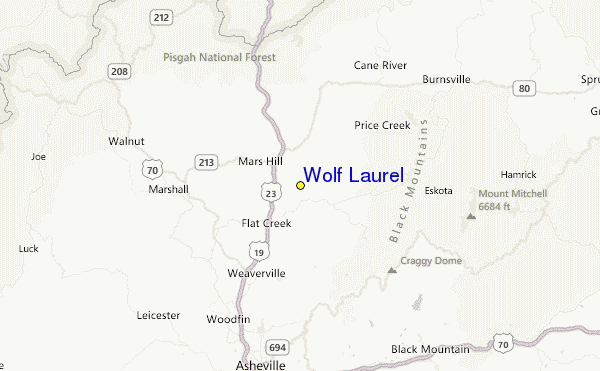 Wolf Laurel Location Map