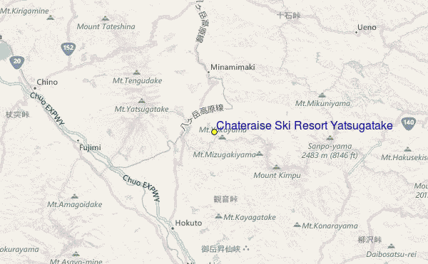 Chateraise Ski Resort Yatsugatake Location Map