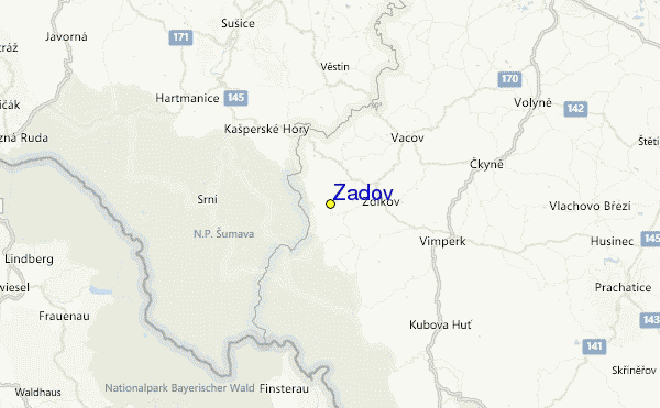 Zadov Location Map