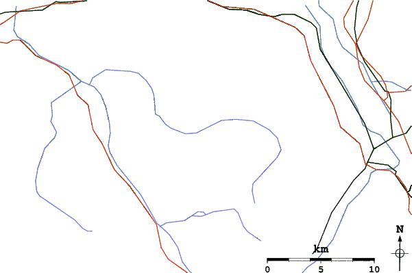 Roads and rivers close to Abondance