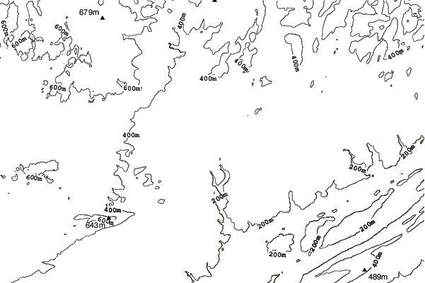 Alpine Mountain neighbourhood contours