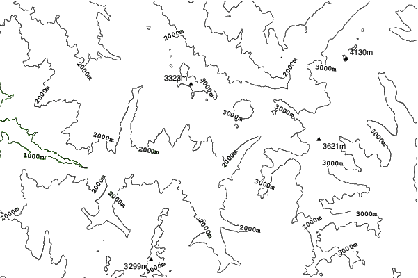 Alto del Padre neighbourhood contours