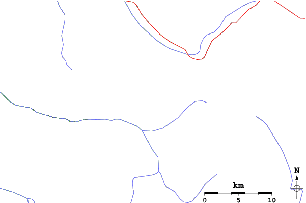 Roads and rivers close to Alto del Padre