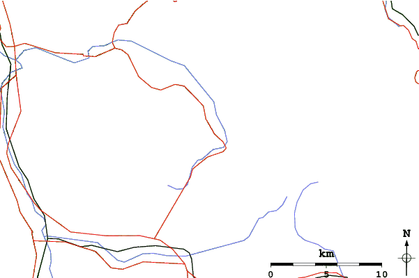 Roads and rivers close to Annaberg