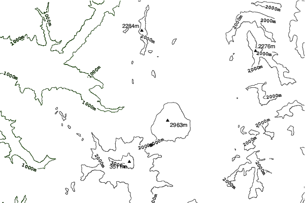 Antuco neighbourhood contours