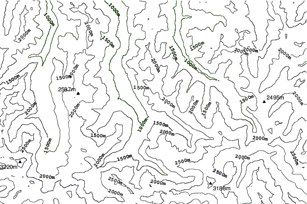 Bad Hofgastein neighbourhood contours