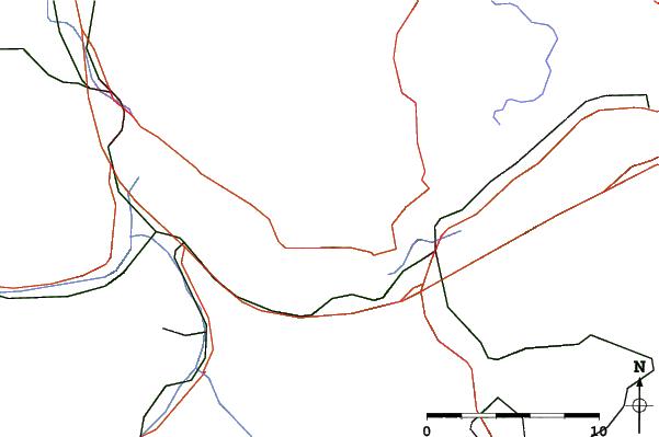Roads and rivers close to Beatenberg