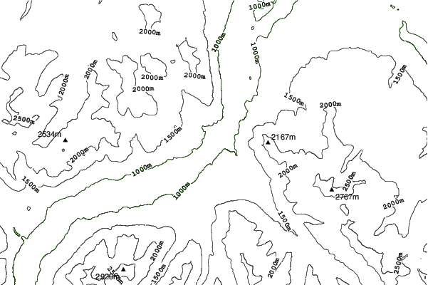 Bella Coola Heli Sports-Pantheon neighbourhood contours