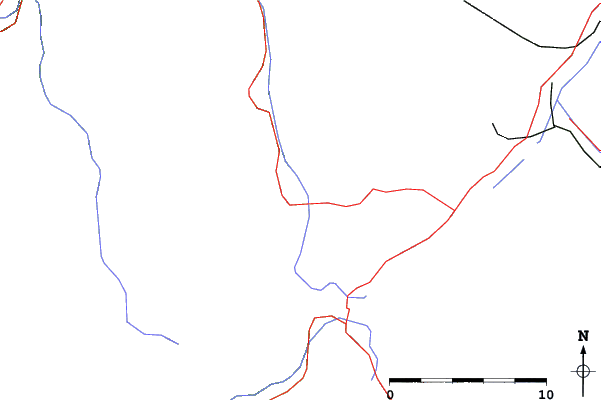Roads and rivers close to Bivio