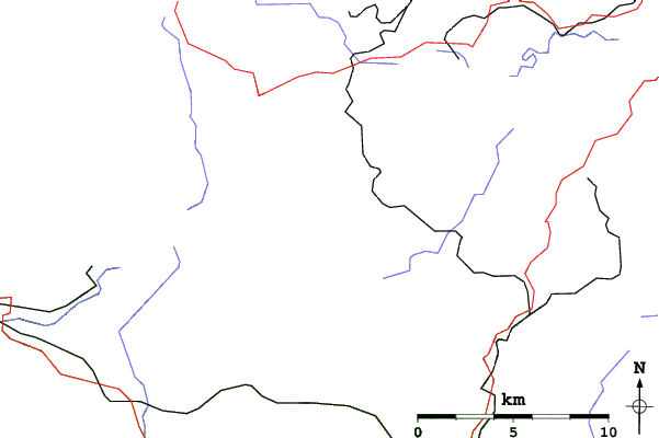 Roads and rivers close to Braunlage Wurmberg