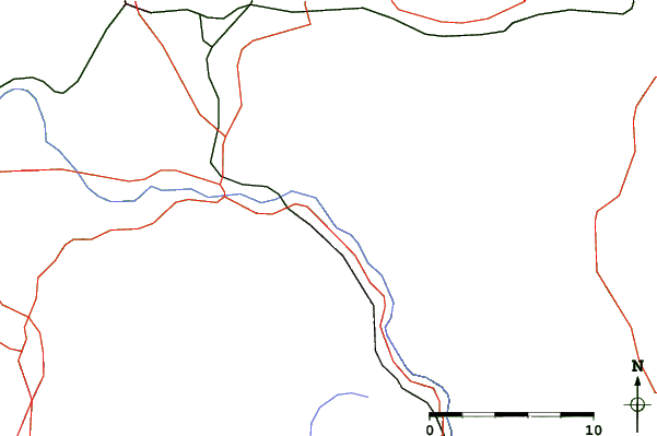 Roads and rivers close to Bretton Woods